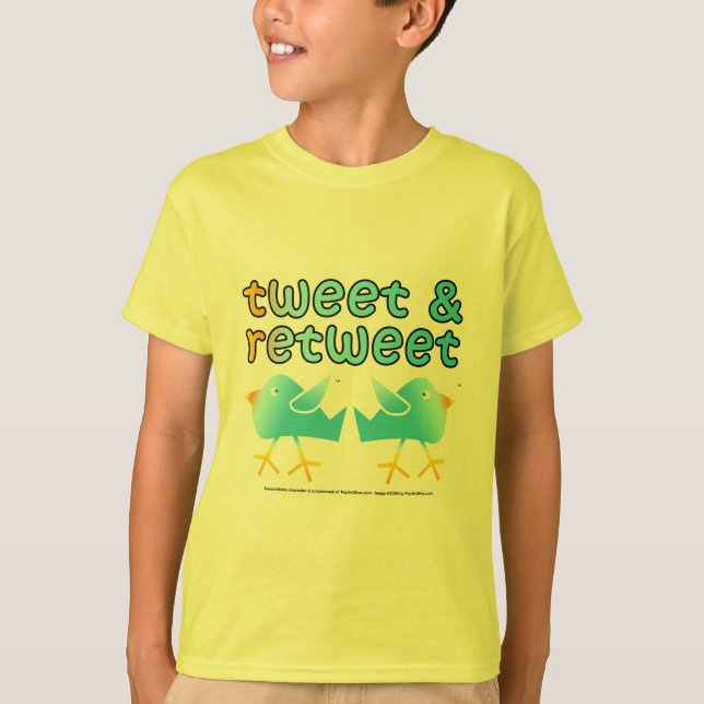 Tweet & Retweet Kids Light Tees (Front)