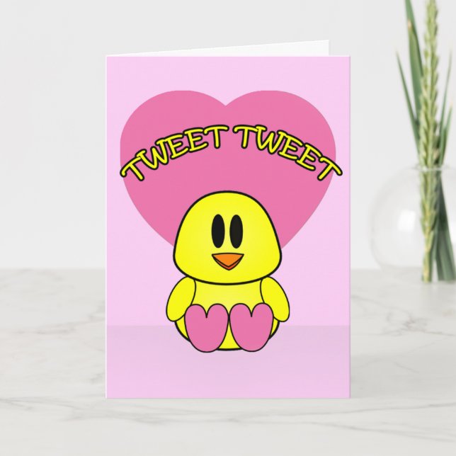 Tweet Sweet Bird Valentine's Day Greeting Holiday Card (Front)