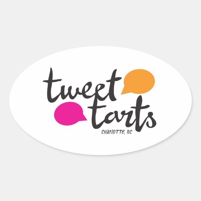 Tweet Tarts Oval Sticker (Front)