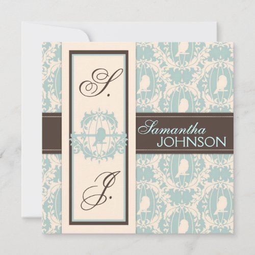 Tweet Tweet Boy Invitation Square