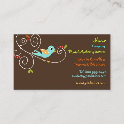 Tweet tweet SEO MarketingDIY background color Business Card