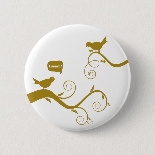 Tweet! Tweet! Springtime! Pinback Button (Front)