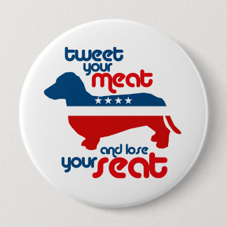 Tweet your meat and lose your seat - pinback button