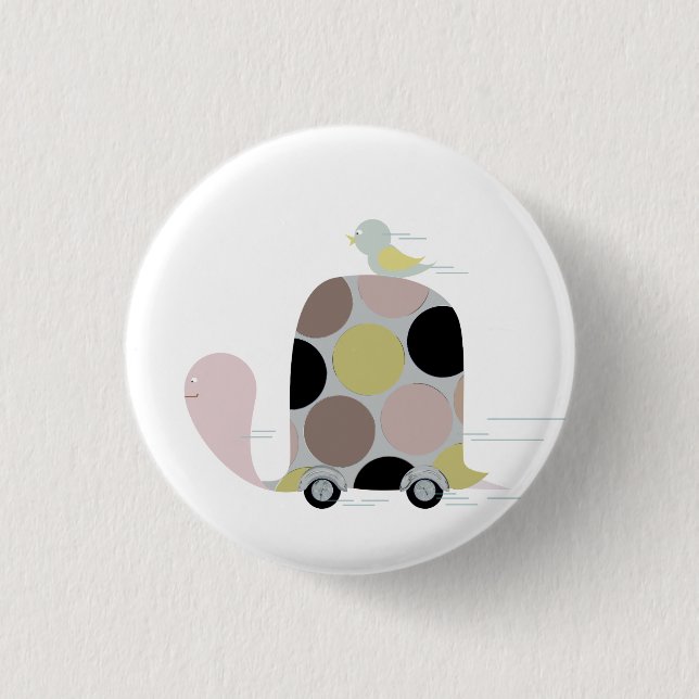 Tweeter on a Turtle Button (Front)