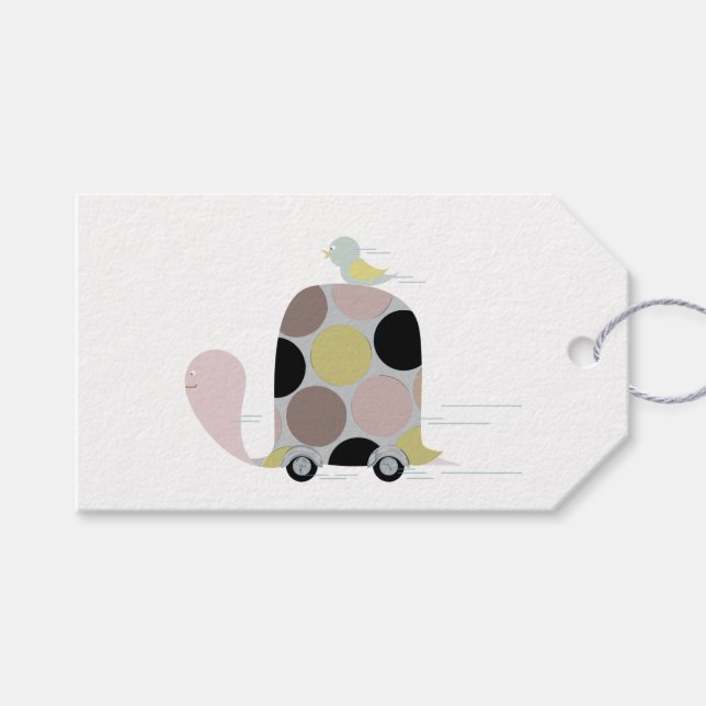 Tweeter on a Turtle Gift Tags (Front (Horizontal))