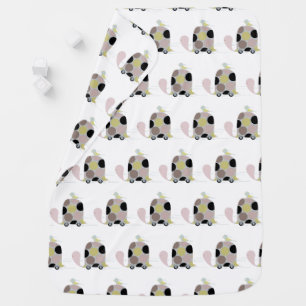 Tweeter on a Turtle Stone Coaster Teddy Bear Baby Baby Blanket