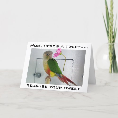 TWEETING YOUR MOM HAPPY MOTHERS DAY CARD