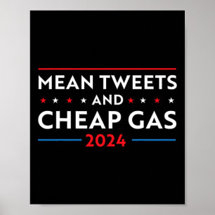 Tweets And Cheap Gas Funny 2024 Pro Trump Men Wome Poster