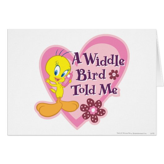 TWEETY™ "A Widdle Bird Told Me" Cards (Front Horizontal)