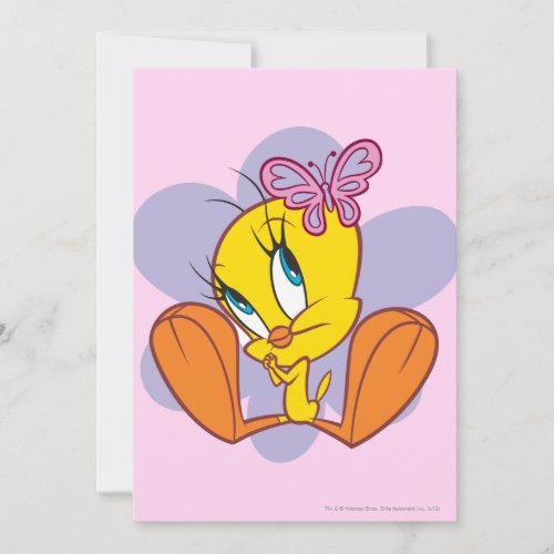 Tweety and Butterfly Invitation