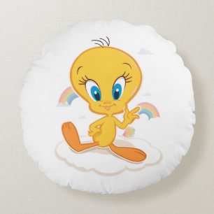 Tweety Bird Round Pillow