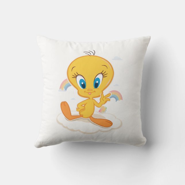 Tweety Bird  Throw Pillow (Back)
