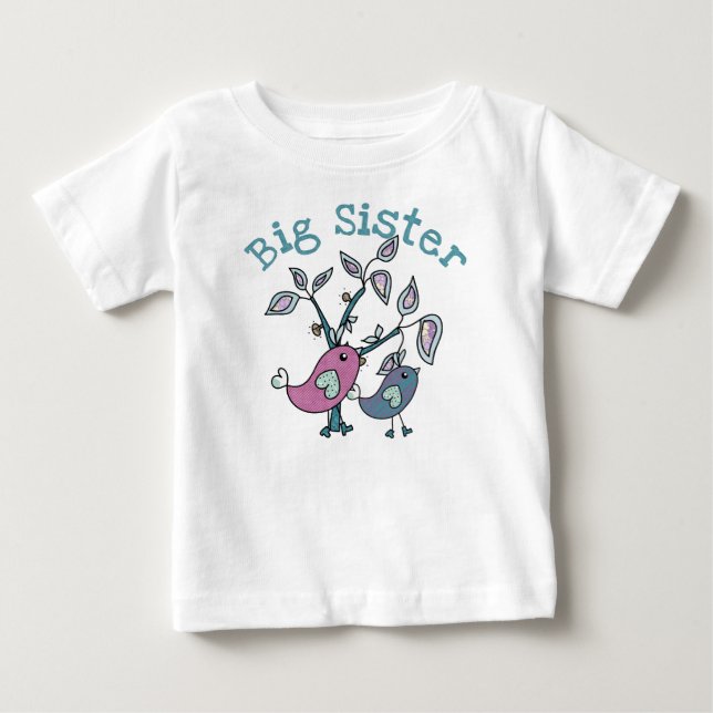 Tweety Birds Big Sister Baby T-Shirt (Front)
