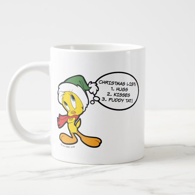 TWEETY™ Christmas Thoughts Giant Coffee Mug (Left)