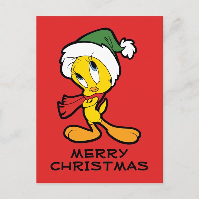TWEETY™ Christmas Thoughts Holiday Postcard (Front)
