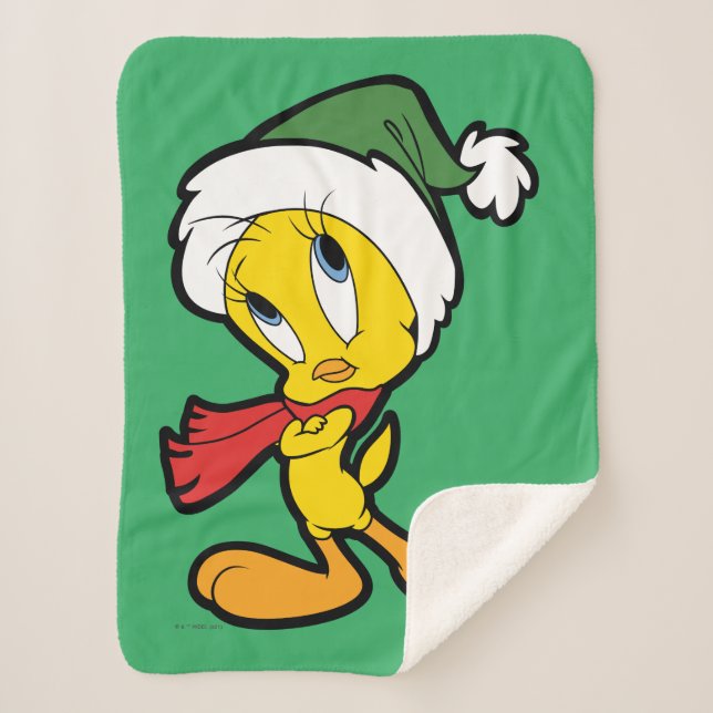 TWEETY™ Christmas Thoughts Sherpa Blanket (Front)