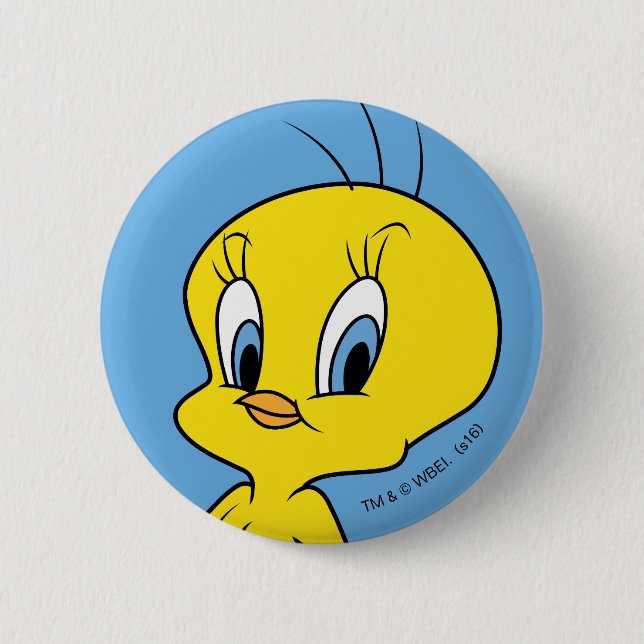 TWEETY™ | Clever Bird Pinback Button (Front)
