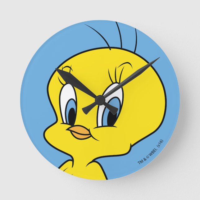 TWEETY™ | Clever Bird Round Clock (Front)