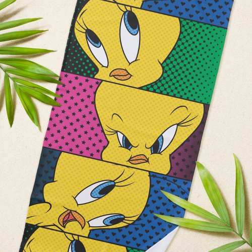 Tweety Comic Panels Beach Towel