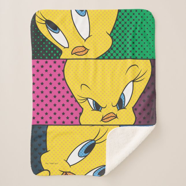 TWEETY™ Comic Panels Sherpa Blanket (Front)