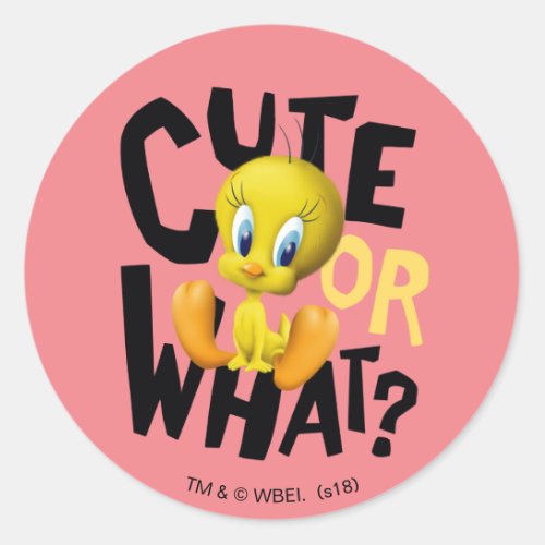 TWEETY_ Cute Or What Classic Round Sticker