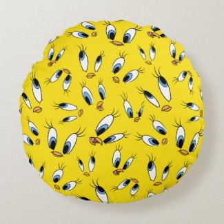 TWEETY™ Face Pattern Round Pillow