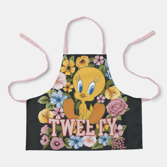 TWEETY™ Floral Embroidery Graphic Apron (Front)