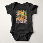 TWEETY™ Floral Embroidery Graphic Baby Bodysuit