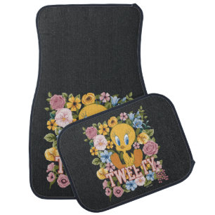 TWEETY™ Floral Embroidery Graphic Car Floor Mat