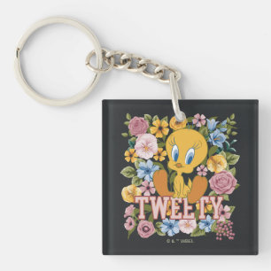 TWEETY™ Floral Embroidery Graphic Keychain