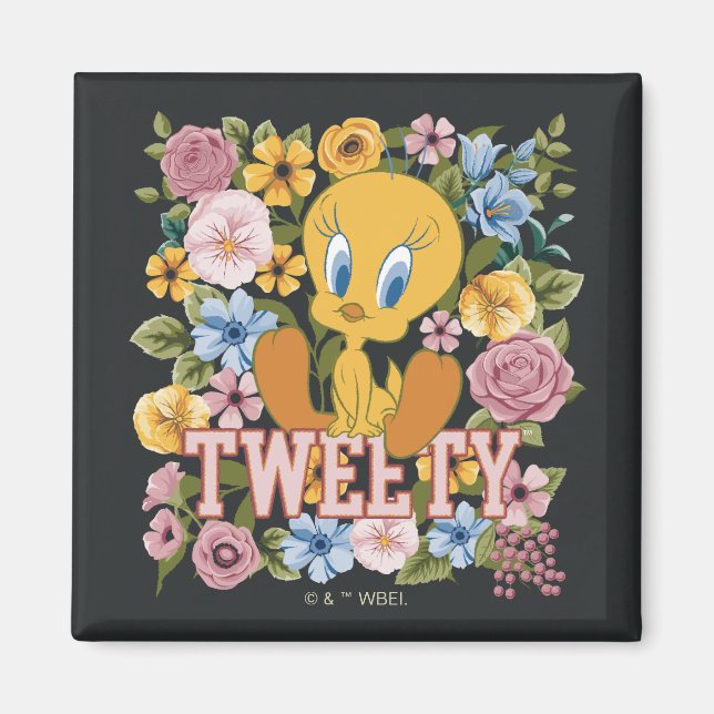 TWEETY™ Floral Embroidery Graphic Magnet (Front)