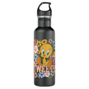 TWEETY™ Floral Embroidery Graphic Stainless Steel Water Bottle