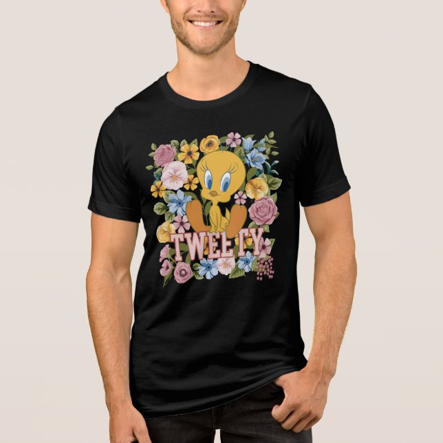 TWEETY™ Floral Embroidery Graphic Tri-Blend Shirt (Front)