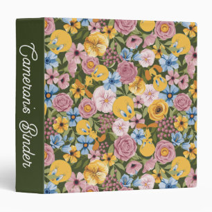 TWEETY™ Floral Embroidery Pattern 3 Ring Binder