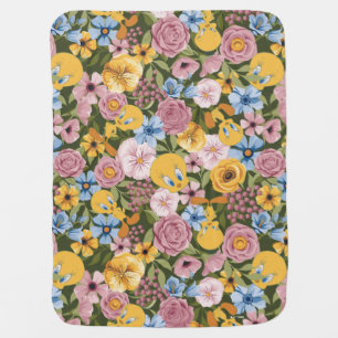 TWEETY™ Floral Embroidery Pattern Baby Blanket