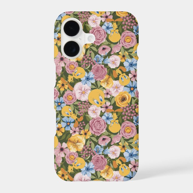 TWEETY™ Floral Embroidery Pattern Case-Mate iPhone Case (Back)