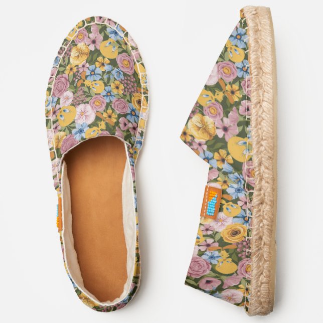 TWEETY™ Floral Embroidery Pattern Espadrilles (Side)