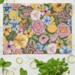 TWEETY™ Floral Embroidery Pattern Kitchen Towel