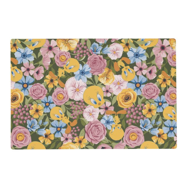 TWEETY™ Floral Embroidery Pattern Placemat (Front)