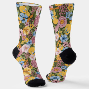 TWEETY™ Floral Embroidery Pattern Socks