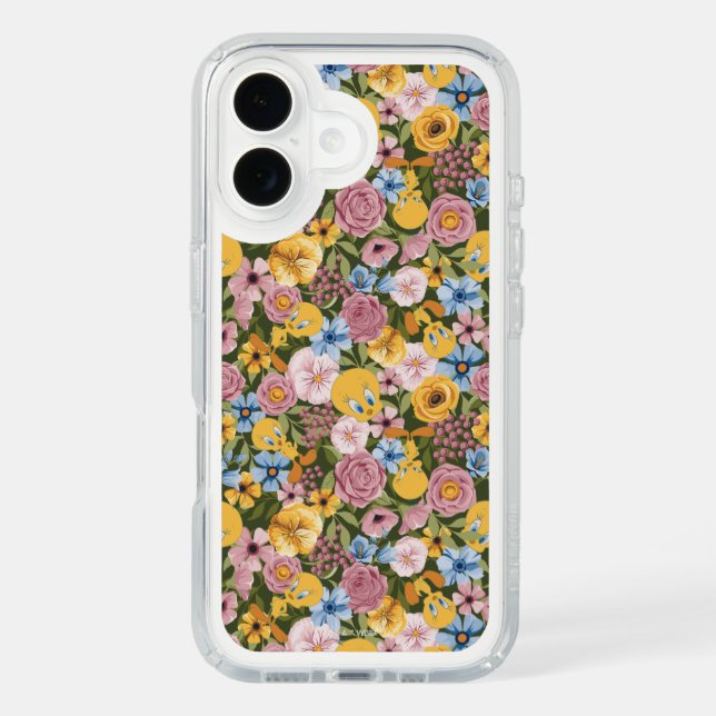 TWEETY™ Floral Embroidery Pattern Speck iPhone Case (Front)