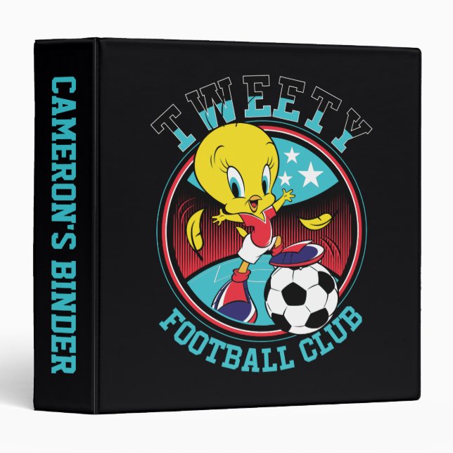 TWEETY™ Football Club Badge 3 Ring Binder (Front/Spine)