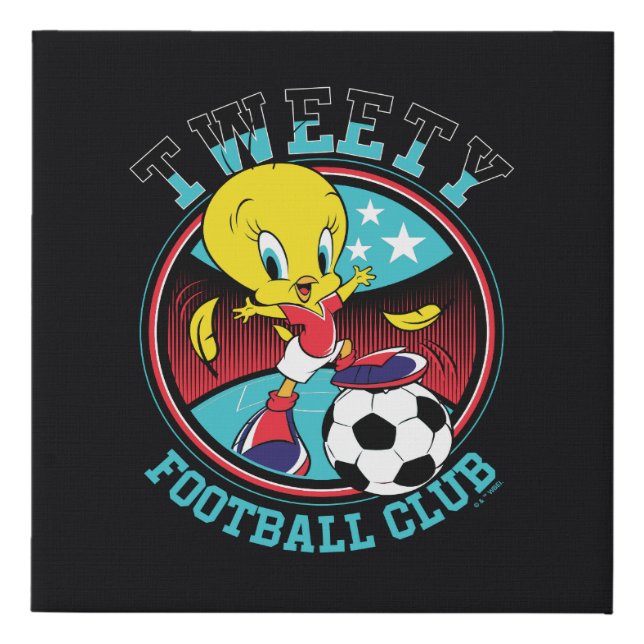 TWEETY™ Football Club Badge Faux Canvas Print (Front)