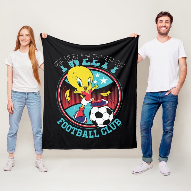TWEETY™ Football Club Badge Fleece Blanket (In Situ)