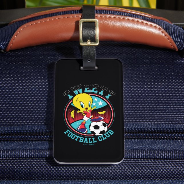 TWEETY™ Football Club Badge Luggage Tag (Front Insitu 2)