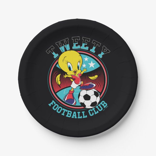 TWEETY™ Football Club Badge Paper Plates (Front)