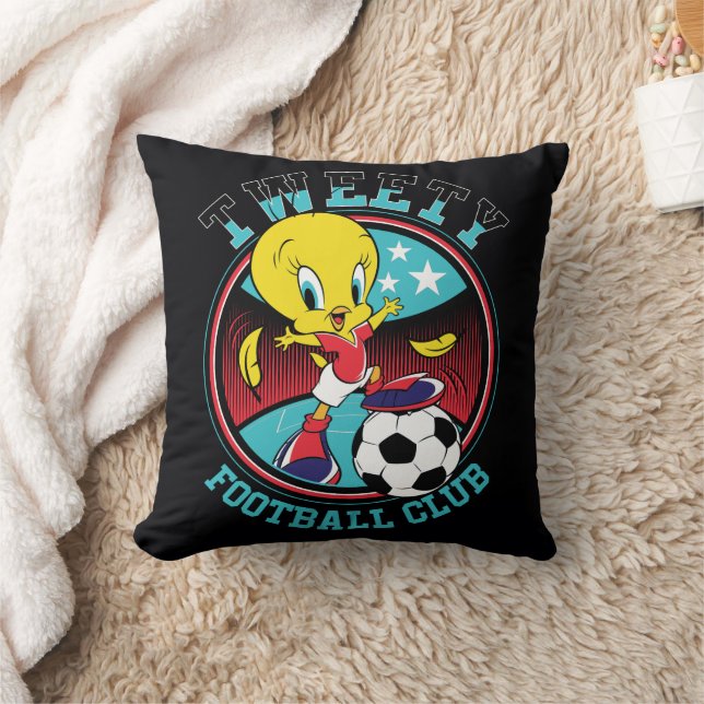 TWEETY™ Football Club Badge Throw Pillow (Blanket)