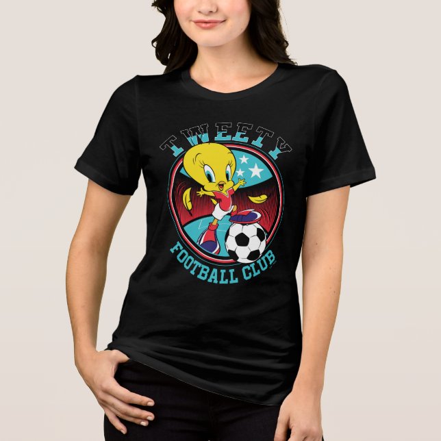TWEETY™ Football Club Badge Tri-Blend Shirt (Front)