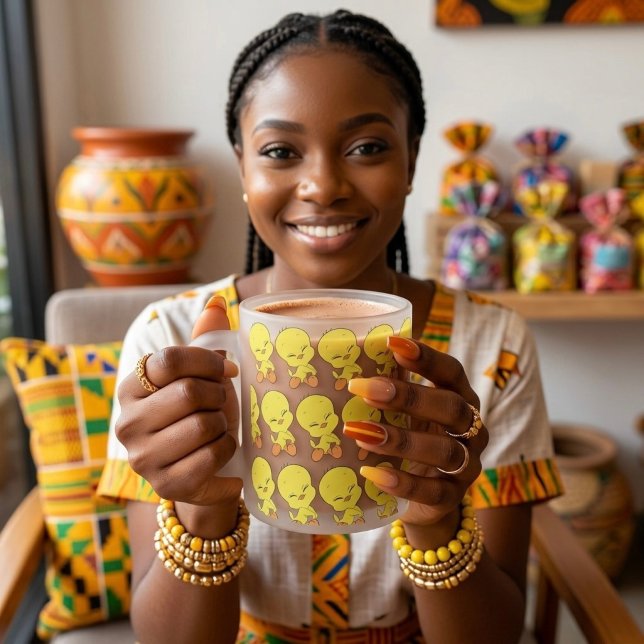 Tweety Frosted Glass Coffee Mug (Creator Uploaded)