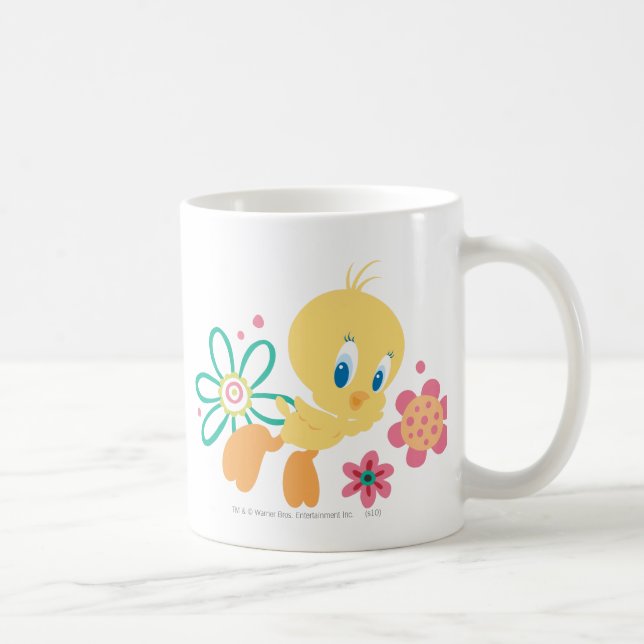 TWEETY™ Green Line Flower Coffee Mug (Right)